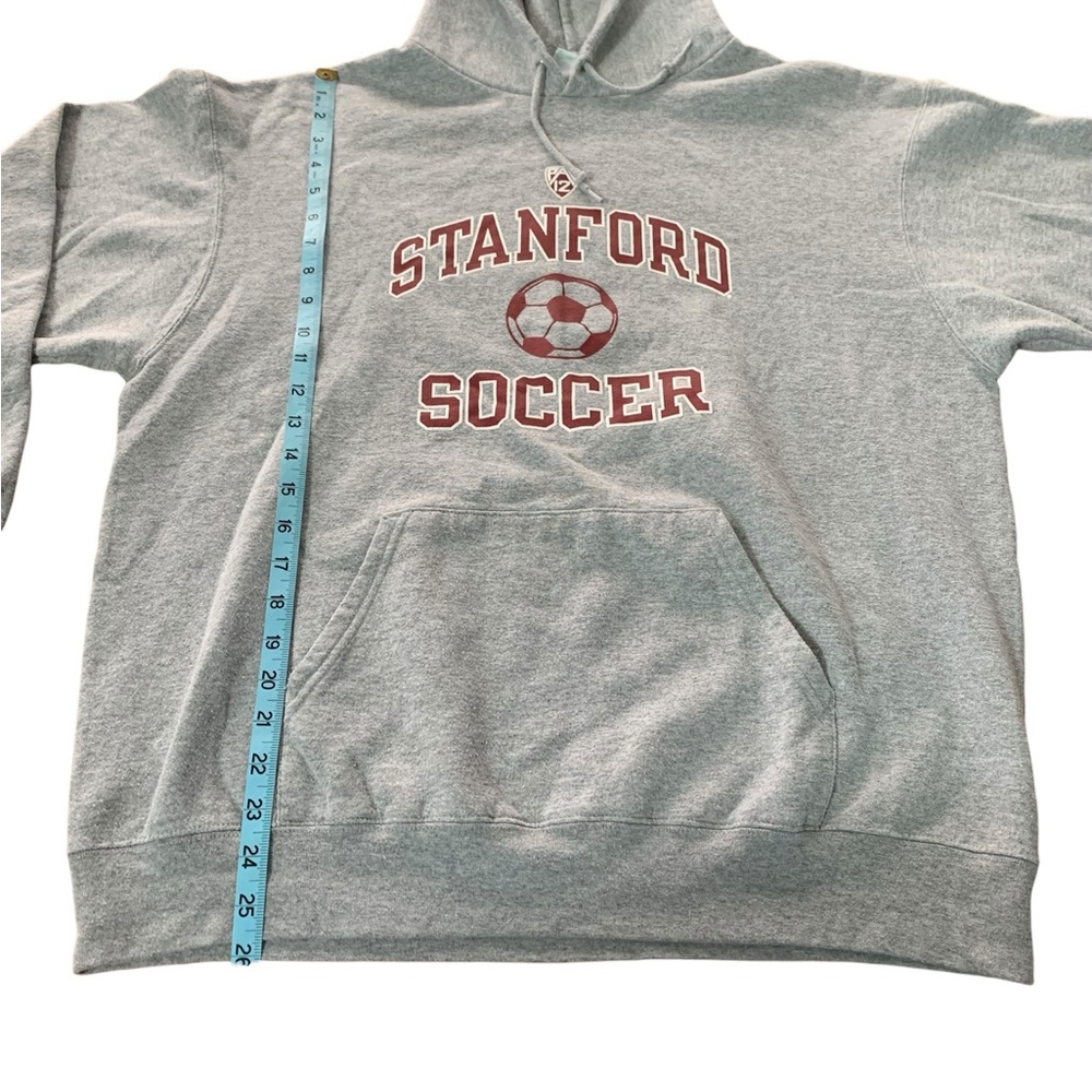 Champion Gray Stanford Soccer Hoodie Sweatshirt - Picture 3 of 8